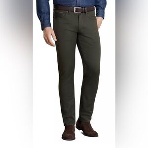 Brooks Brothers Men's Five-Pocket Selvedge Twill Pants, Dark Green